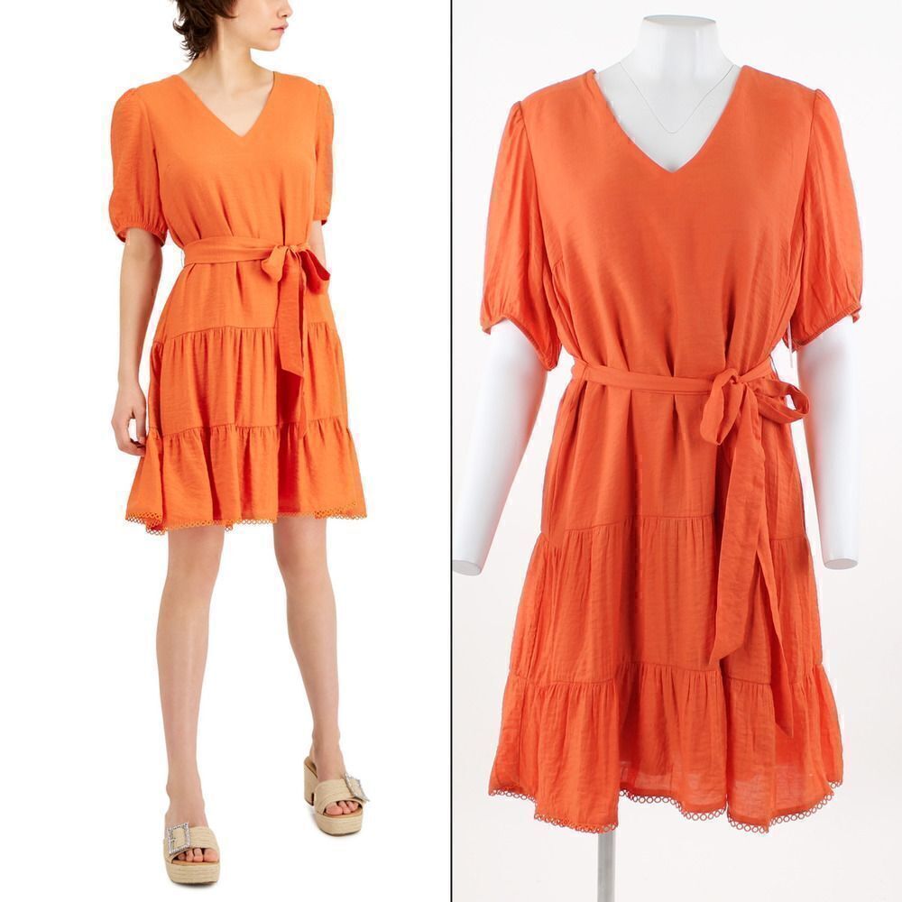 Inc International Concepts Tiered V-Neck A-Line Dress